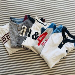 Lot of six Abercrombie & Fitch long sleeved t-shirts size 9-10